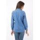 Kadın Apoletli Mavi Kot Gömlek